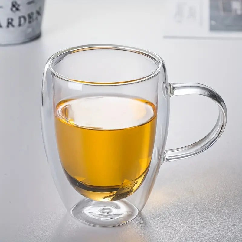 Cana de Cafea cu Pereti Dubli, Sticla Termorezistenta, 250ml ST1