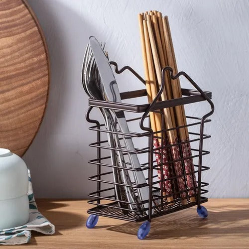 Suport pentru Ustensile de Bucatarie,Metalic - Bronz , 15x20 cm