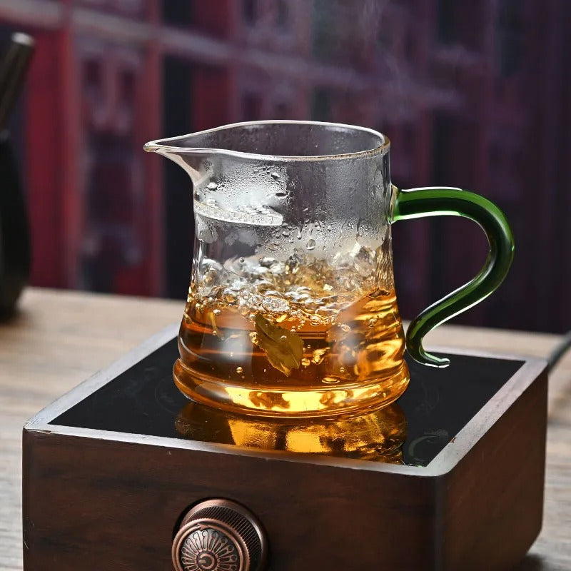 Cana Ceai din Sticla Termorezistenta cu strecuratoare , 340 ml