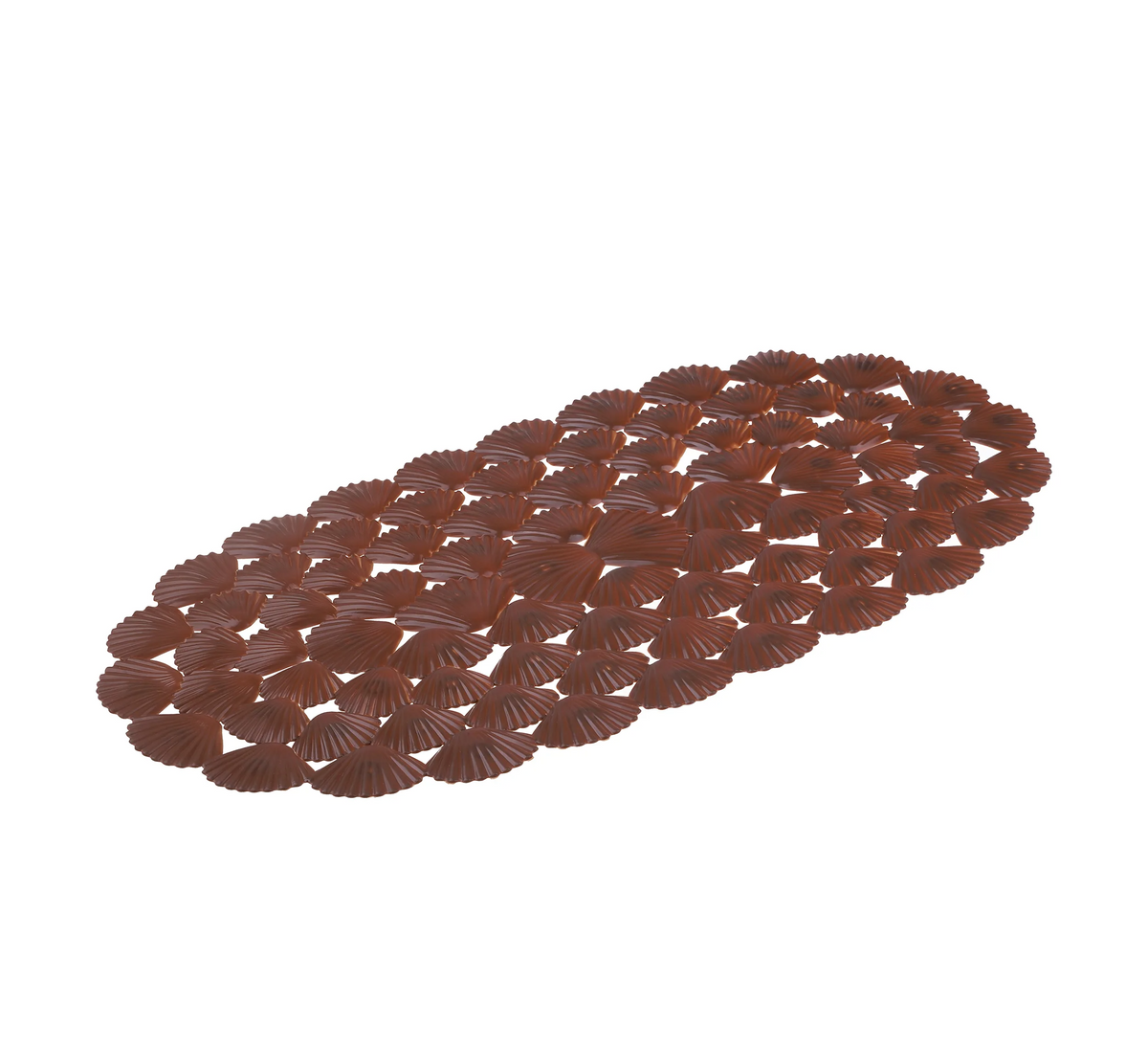 Covor antiderapant cu ventuze pentru cada, model Scoici, 65x38 cm