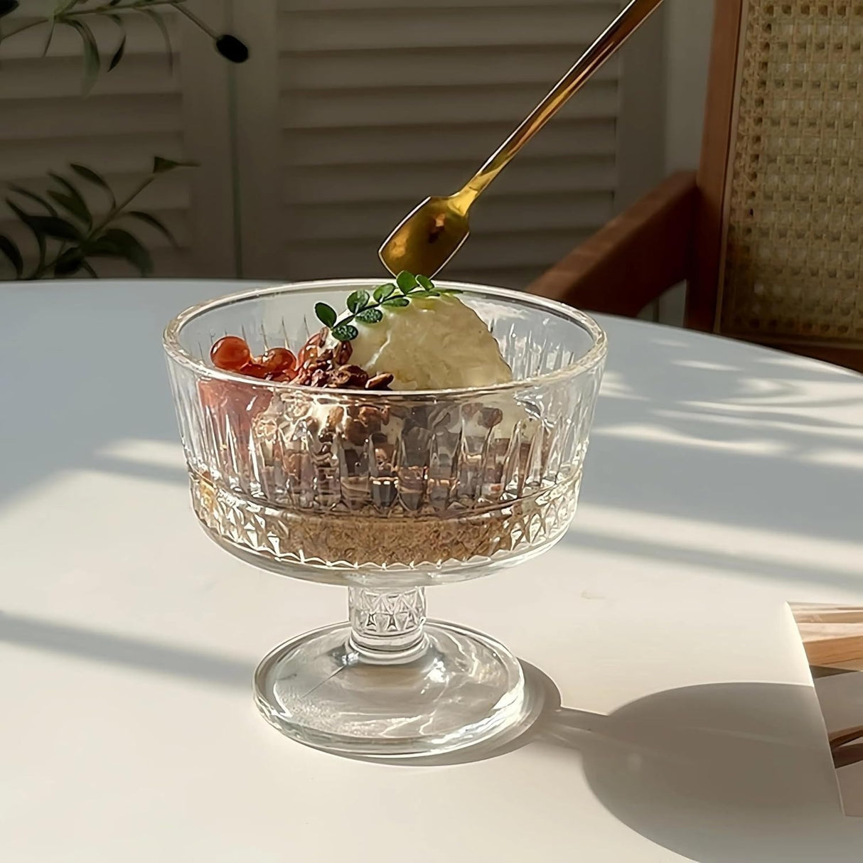 Set de 2 Cupe Inghetata cu picior, 250 ml