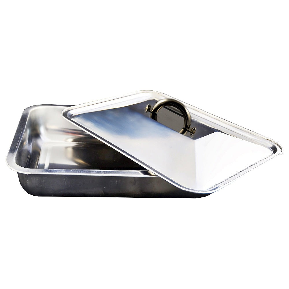 Tava din inox cu capac, 35x26x7 cm OTI