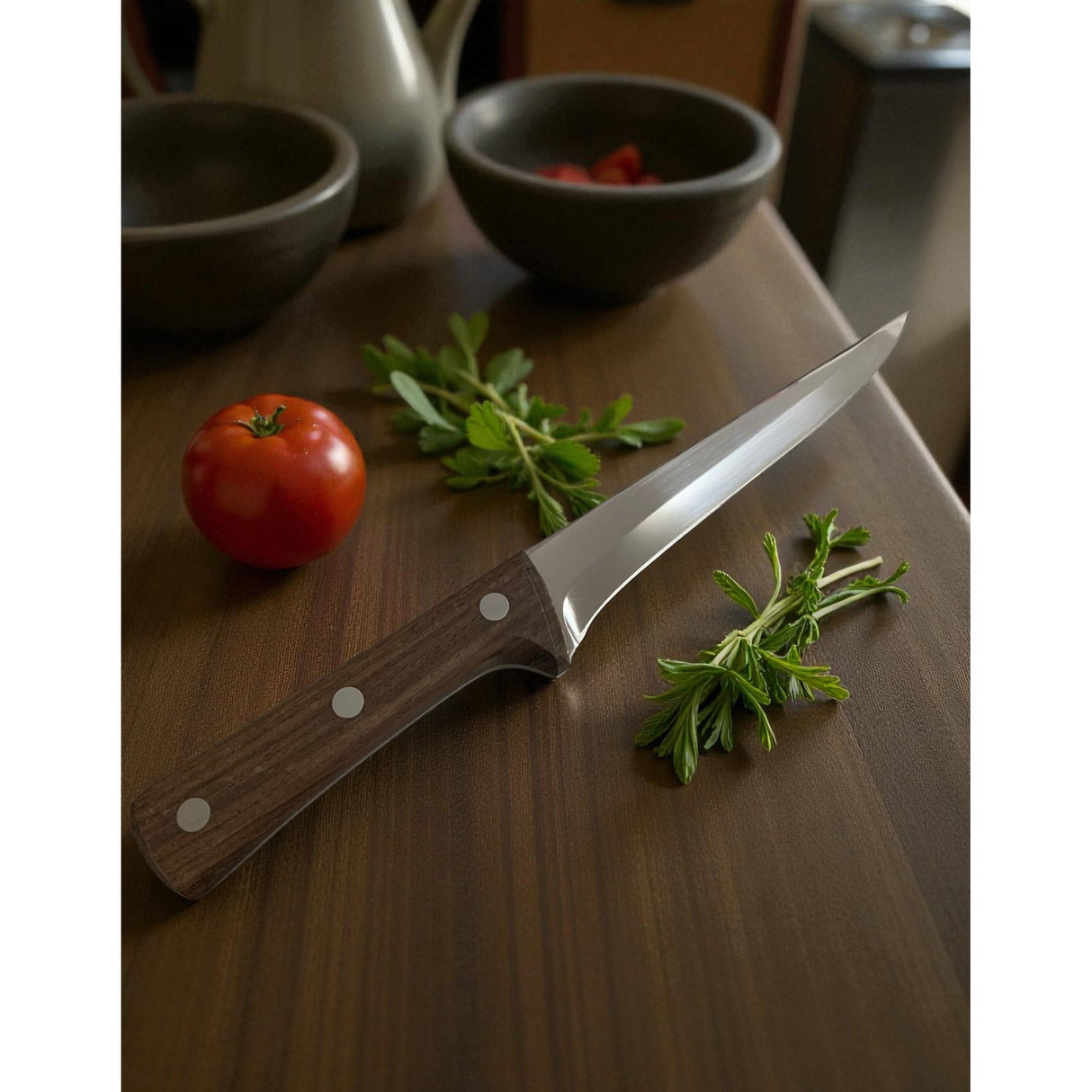 Cutit Macelarie, Maner Lemn,Lama Otel