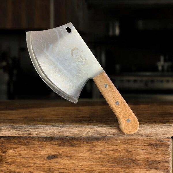 Satar din Otel Inoxidabil cu maner din lemn 32 cm, 580g