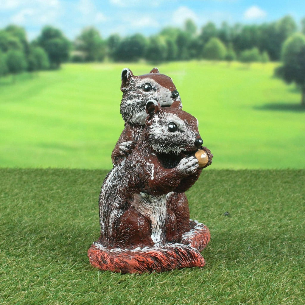 Figurina decorativa Pereche de veverite, ceramica pictata , 20 cm