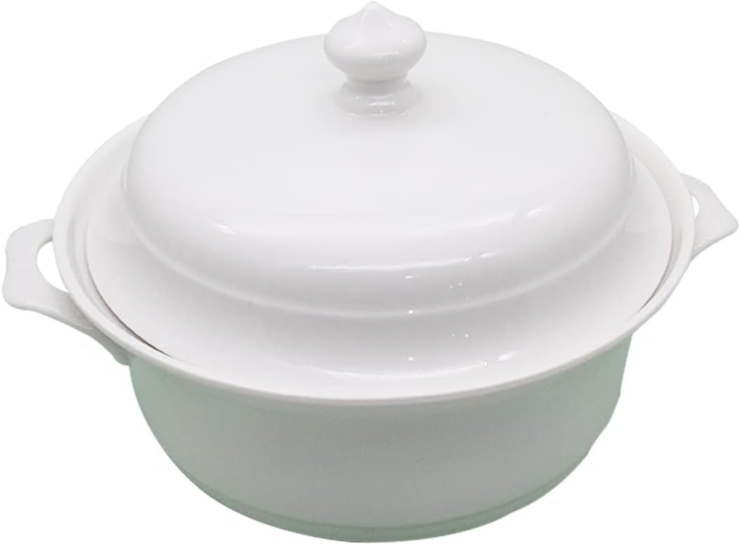 Bol pentru supa cu manere , Portelan , 2.5 L