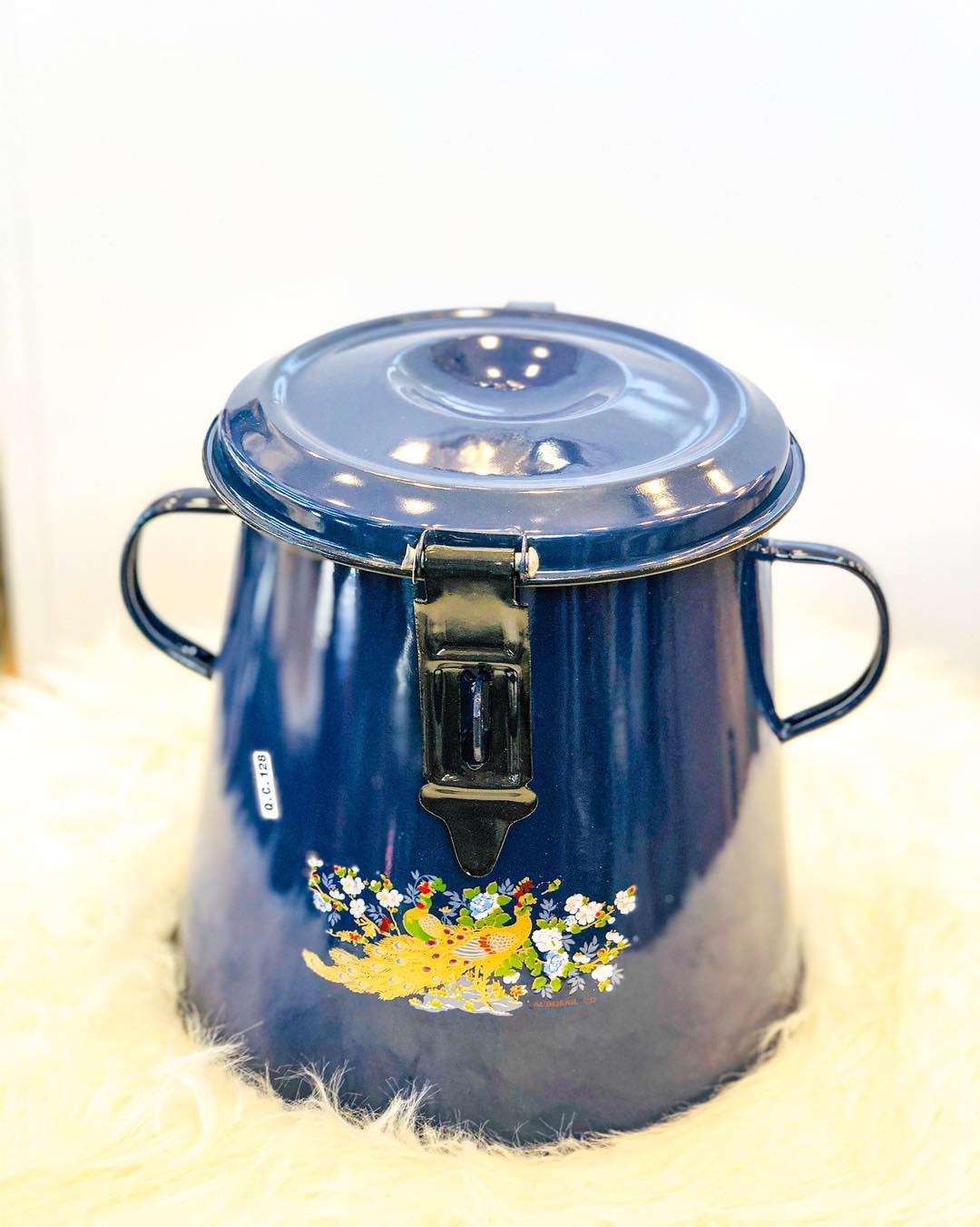 Garnita emailata 5L/ 10 L , cu Capac si Prindere ,Pictata, Diverse Culori