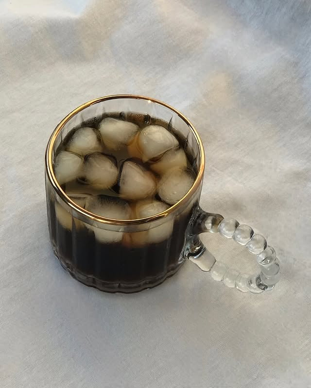 Set 6 cani sticla brosilicata, margine Aurie , 250 ml