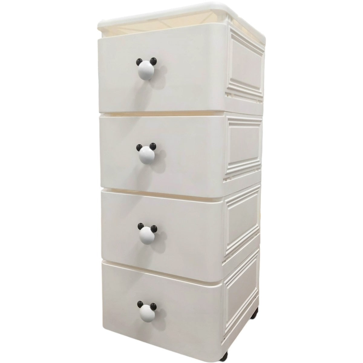 Dulap Modern pentru Depozitare tip Ratan cu 4 Sertare cu Maner , 38 x 40 x 89 cm