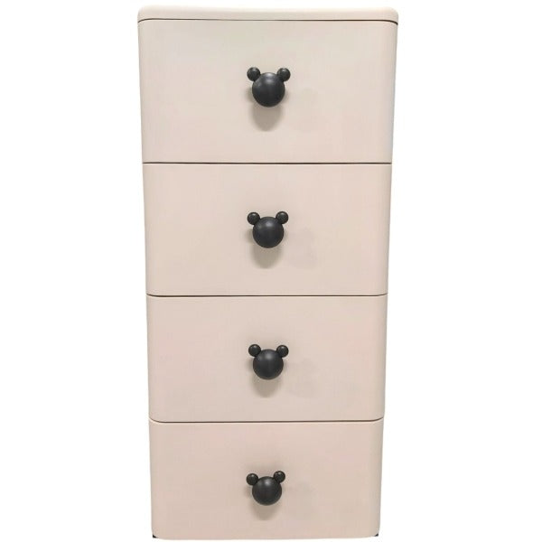 Dulap Modern pentru Depozitare tip Ratan cu 4 Sertare cu Maner , 38 x 40 x 89 cm