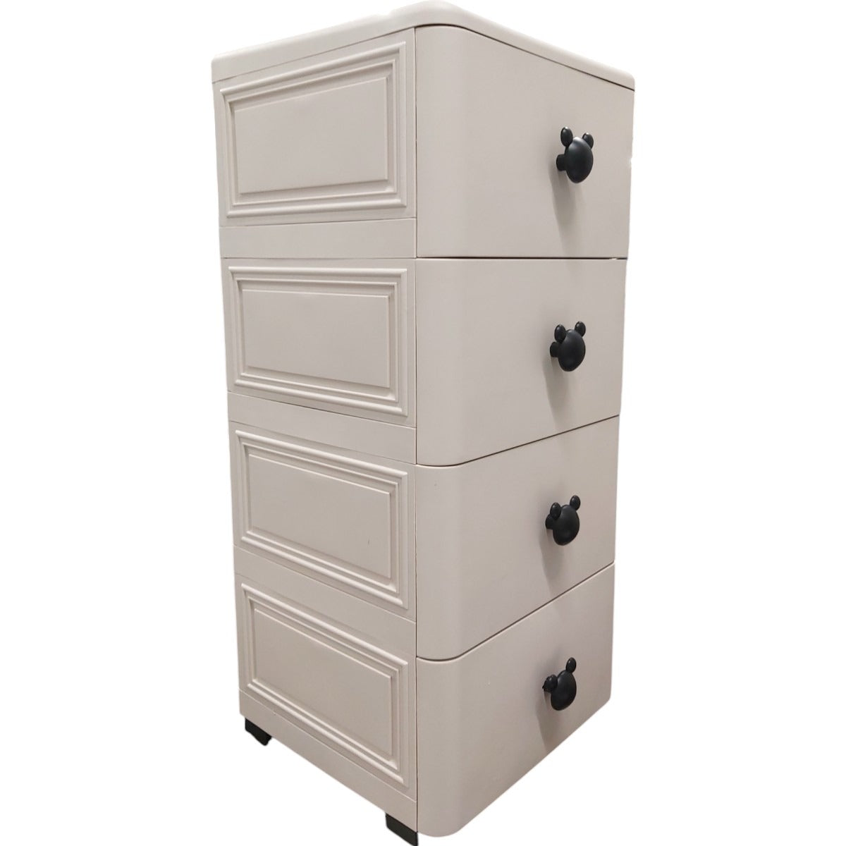 Dulap Modern pentru Depozitare tip Ratan cu 4 Sertare cu Maner , 38 x 40 x 89 cm