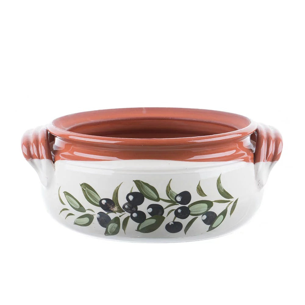 Oală pentru sarmale din ceramică smaltuita pentru cuptor,Model Masline