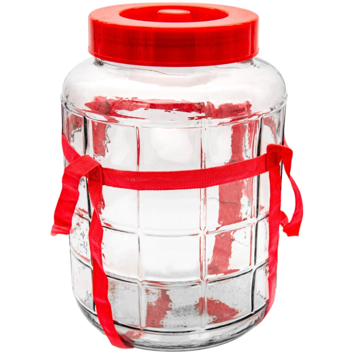 Borcan de sticla cu capac plastic, supapa si sustinere