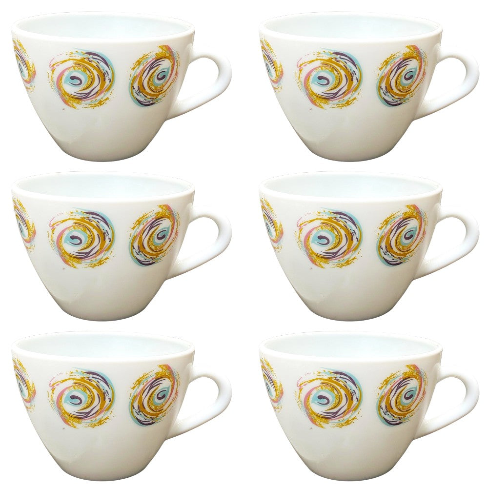 Set 6 Cesti din opal, 190 ml model Spirale