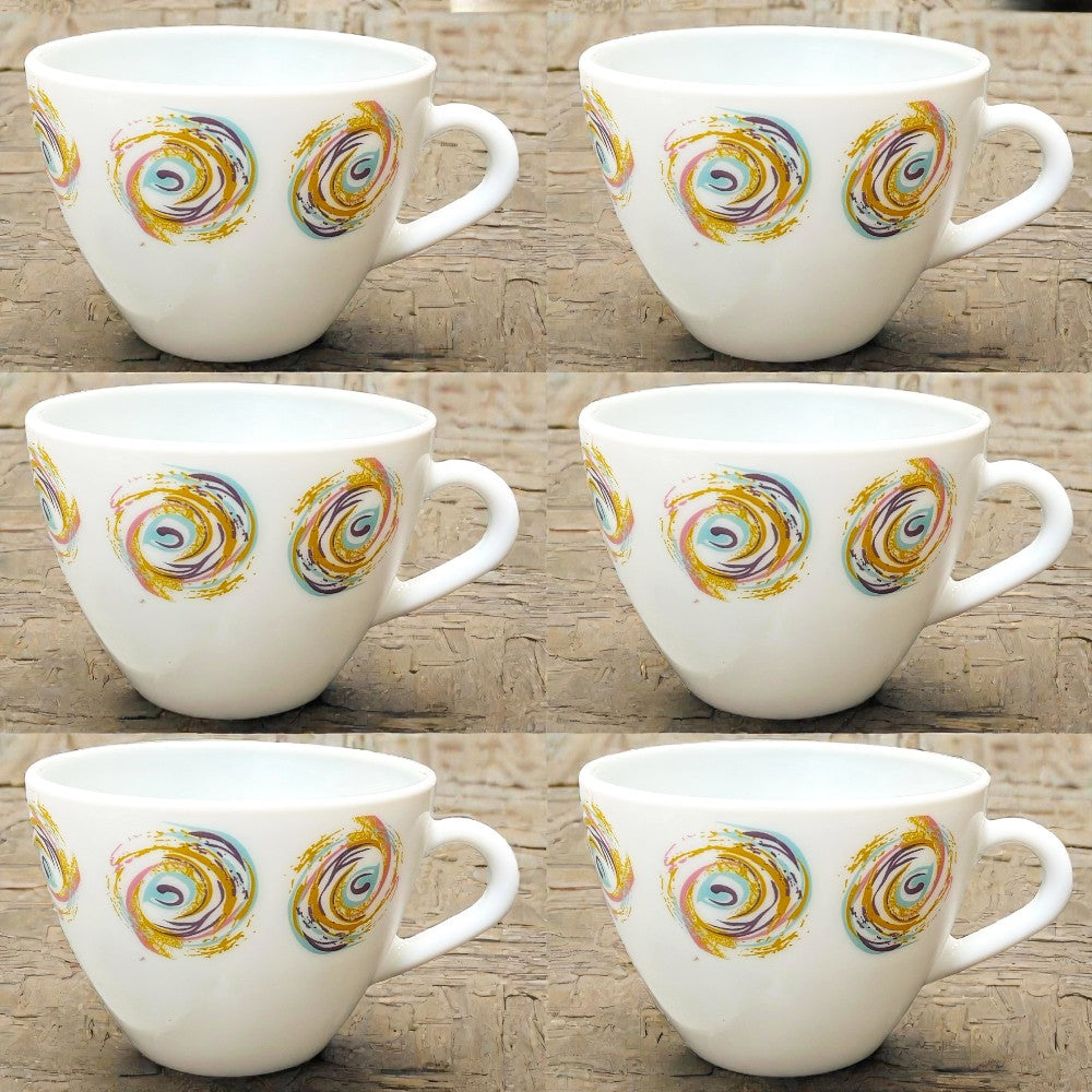 Set 6 Cesti din opal, 190 ml model Spirale