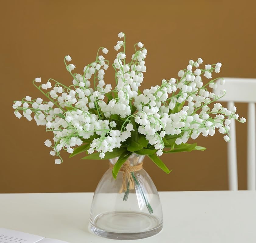 Fir/Buchet 5 floari artificiala – Lacramioare/Margaritar, 35 cm