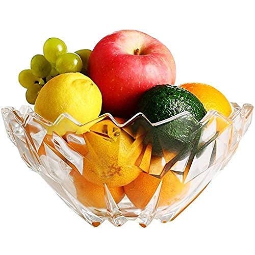 Fructiera tip Bol din Sticla pentru prajituri, torturi, fructe, aperitive, 24 cm