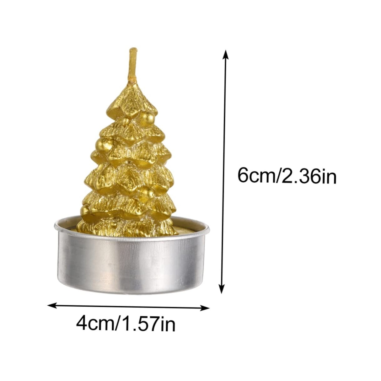 Set 4 lumanari de Craciun Braduti,6 cm, Multicolor