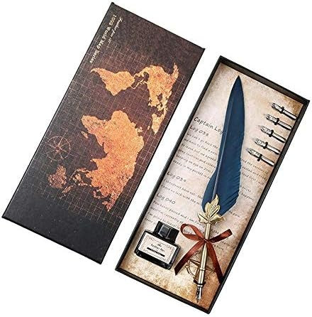 Set Pana de scris/Stilou Vintage 7 piese ,Map