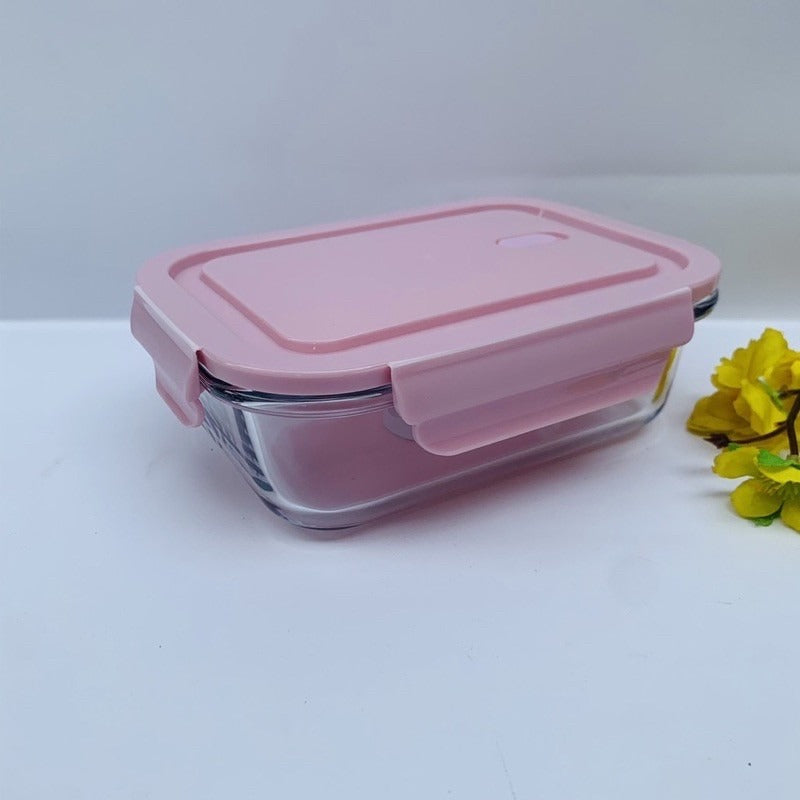 Caserola sticla pentru depozitarea alimentelor cu capac plastic etans