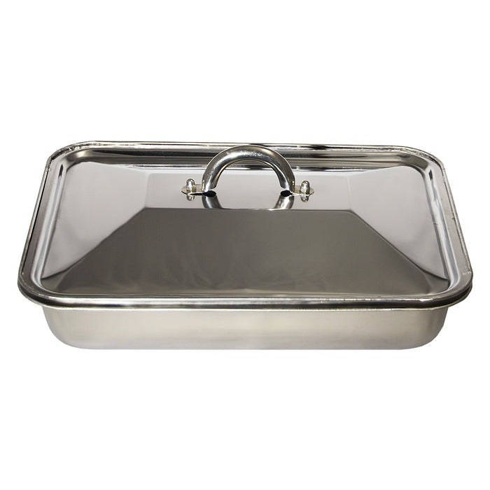Tava din inox cu capac, 35x26x7 cm OTI