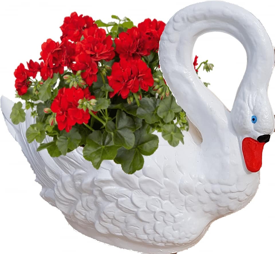 Ghiveci din Plastic, model Lebada Alba