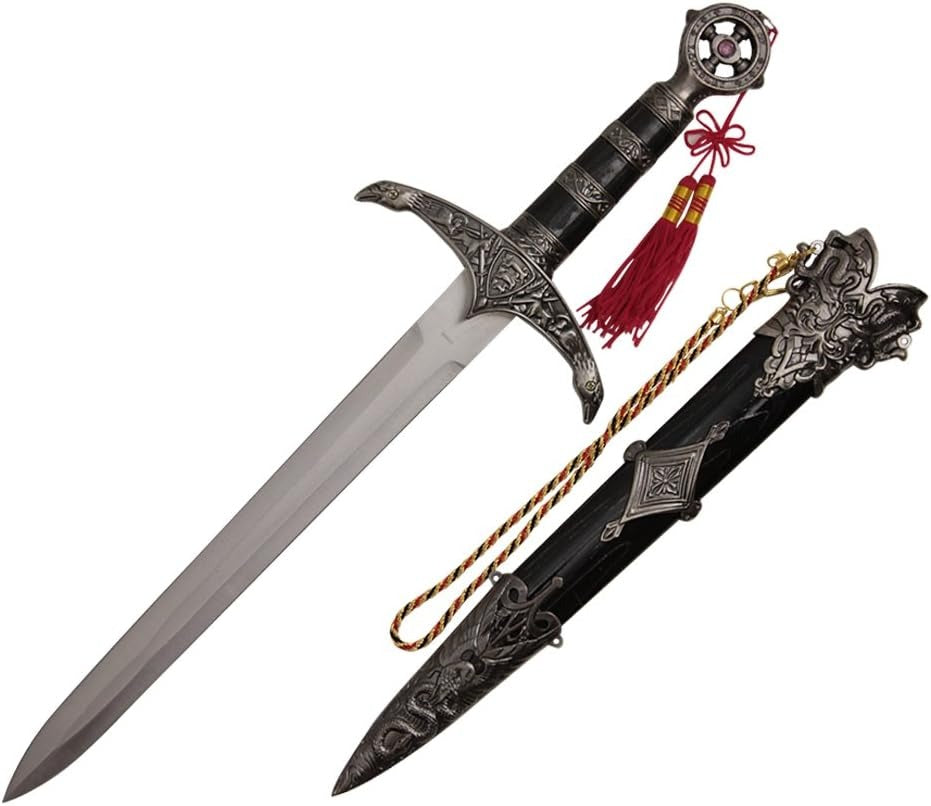 Pumnal Medieval cu Teaca, Cutie Cadou, 46 , 370 g