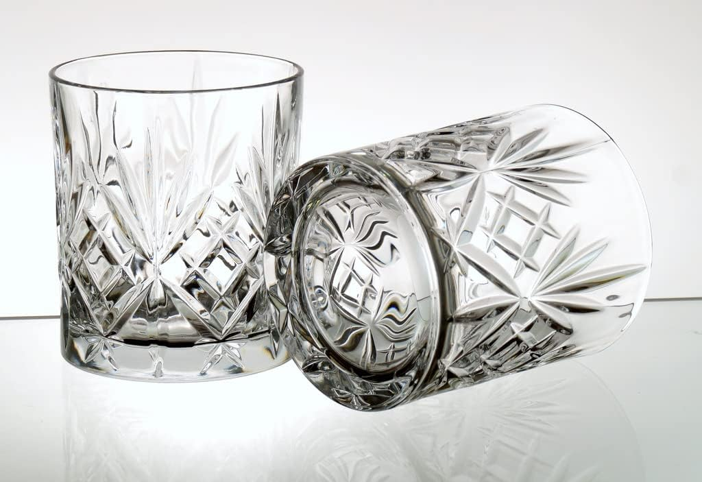 Set Decantor 1L + 6 pahare whiskey , sticla