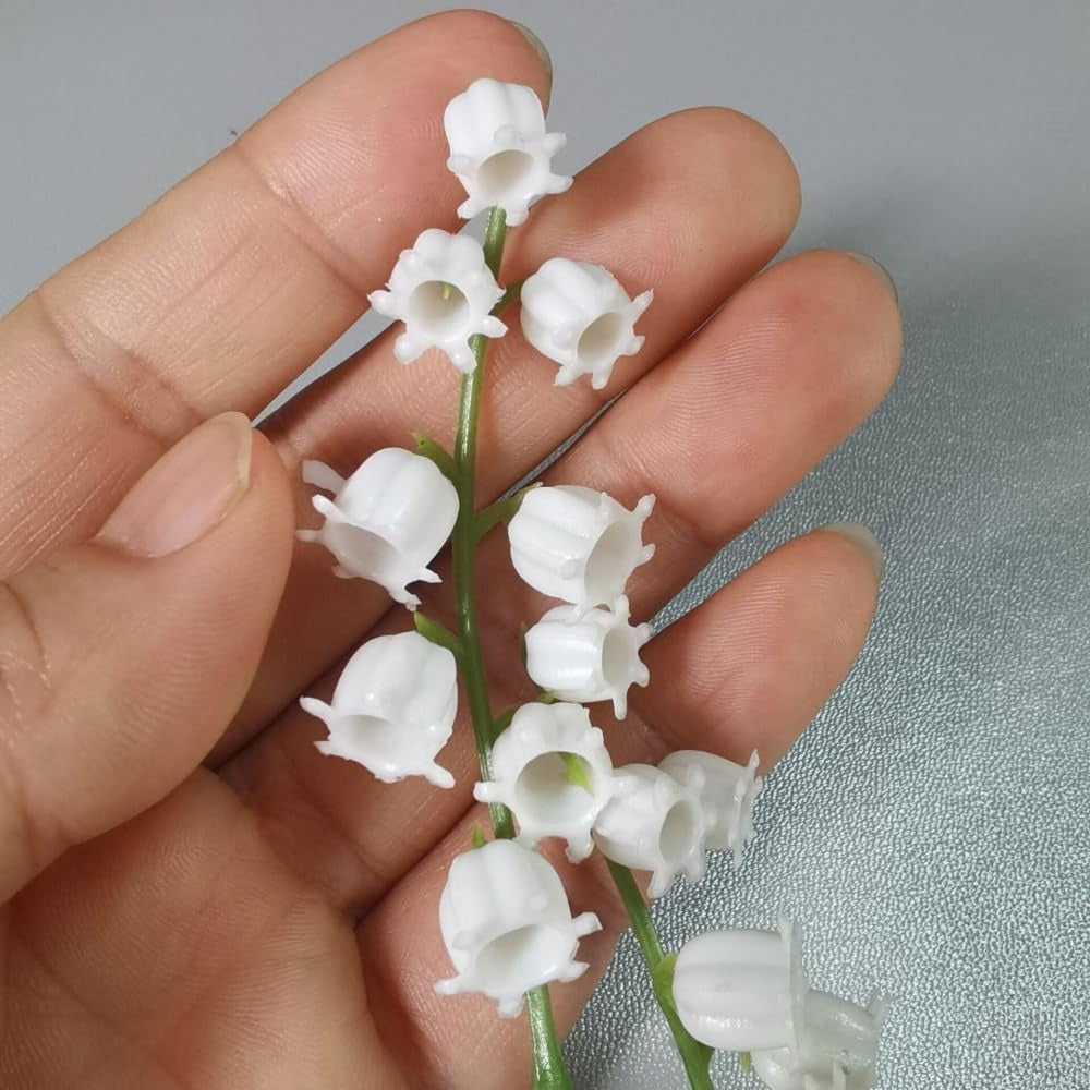 Fir/Buchet 5 floari artificiala – Lacramioare/Margaritar, 35 cm