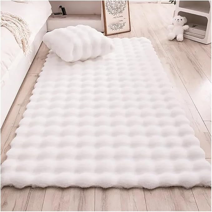 Covor moale si pufos din blana artificial, 120x60 cm