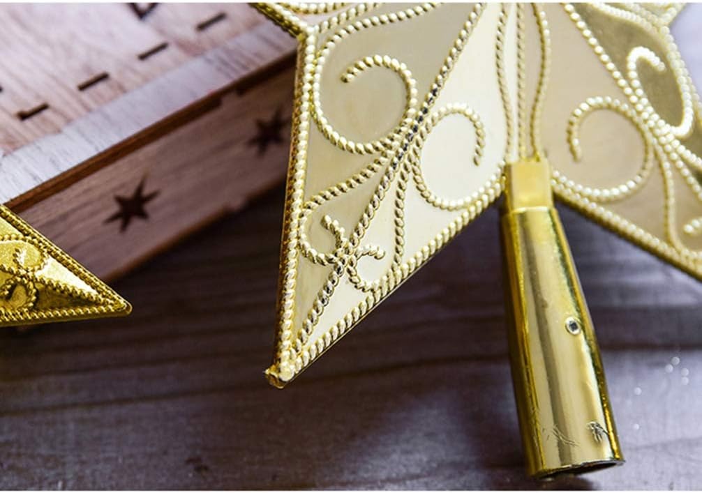 Varf decorativ de brad, Auriu, in forma de Stea