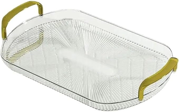 Set 6 Cani Pereti Dubli 200 ml si Tava cu manere aurii