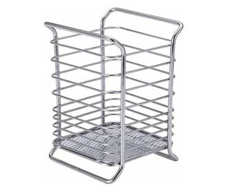 Suport tacamuri, metal, argintiu, 16.3x11.5x11cm