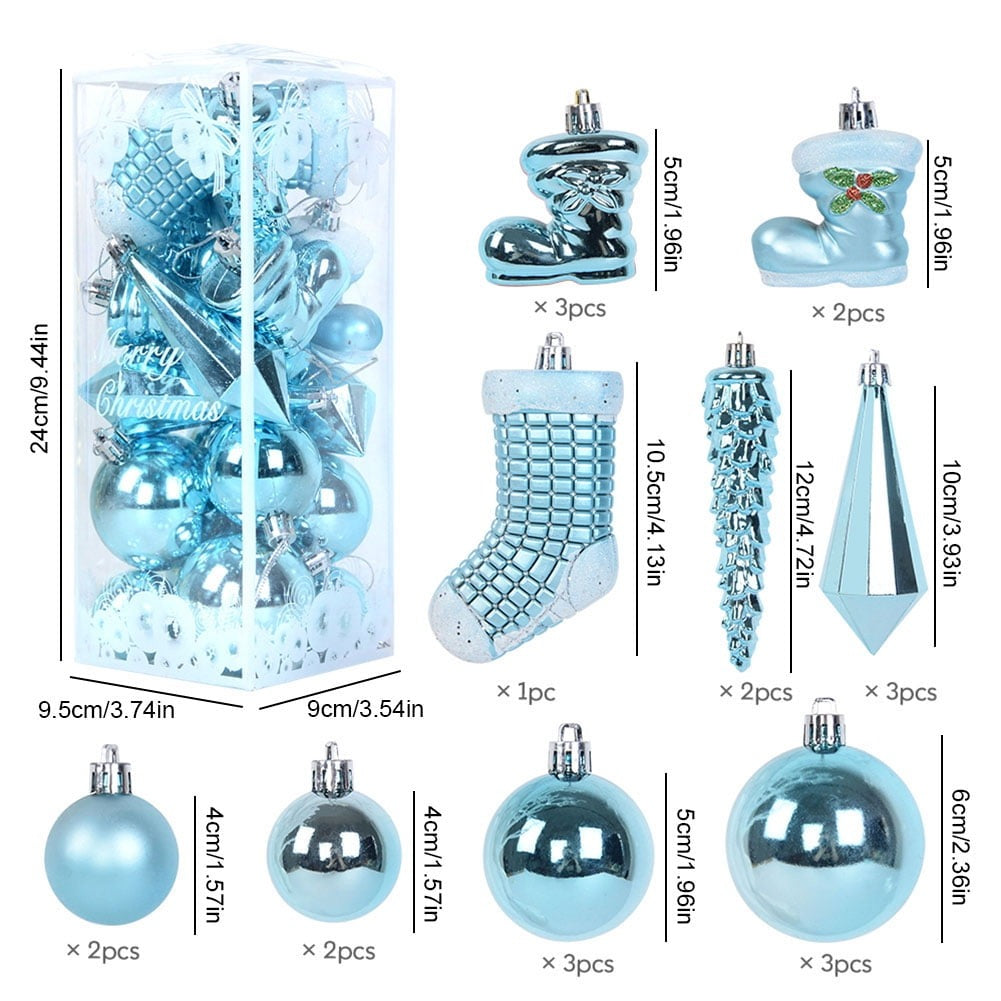 Set 21 de Ornamente Brad , Diverse Forme si Dimensiuni, Plastic