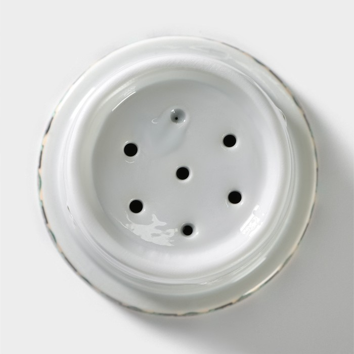Cana ceai cu infuzor si capac,300 ml, ceramică, model