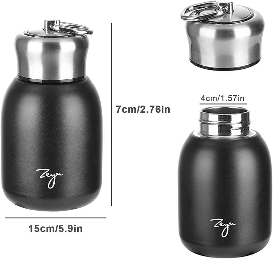 Mini Termos cu inel din otel inoxidabil, 200 ml