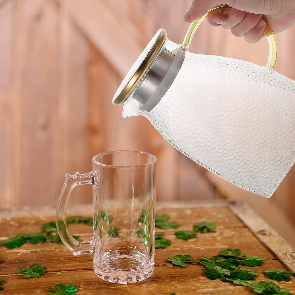 Carafa Sticla , 1800 ml, cu capac metalic