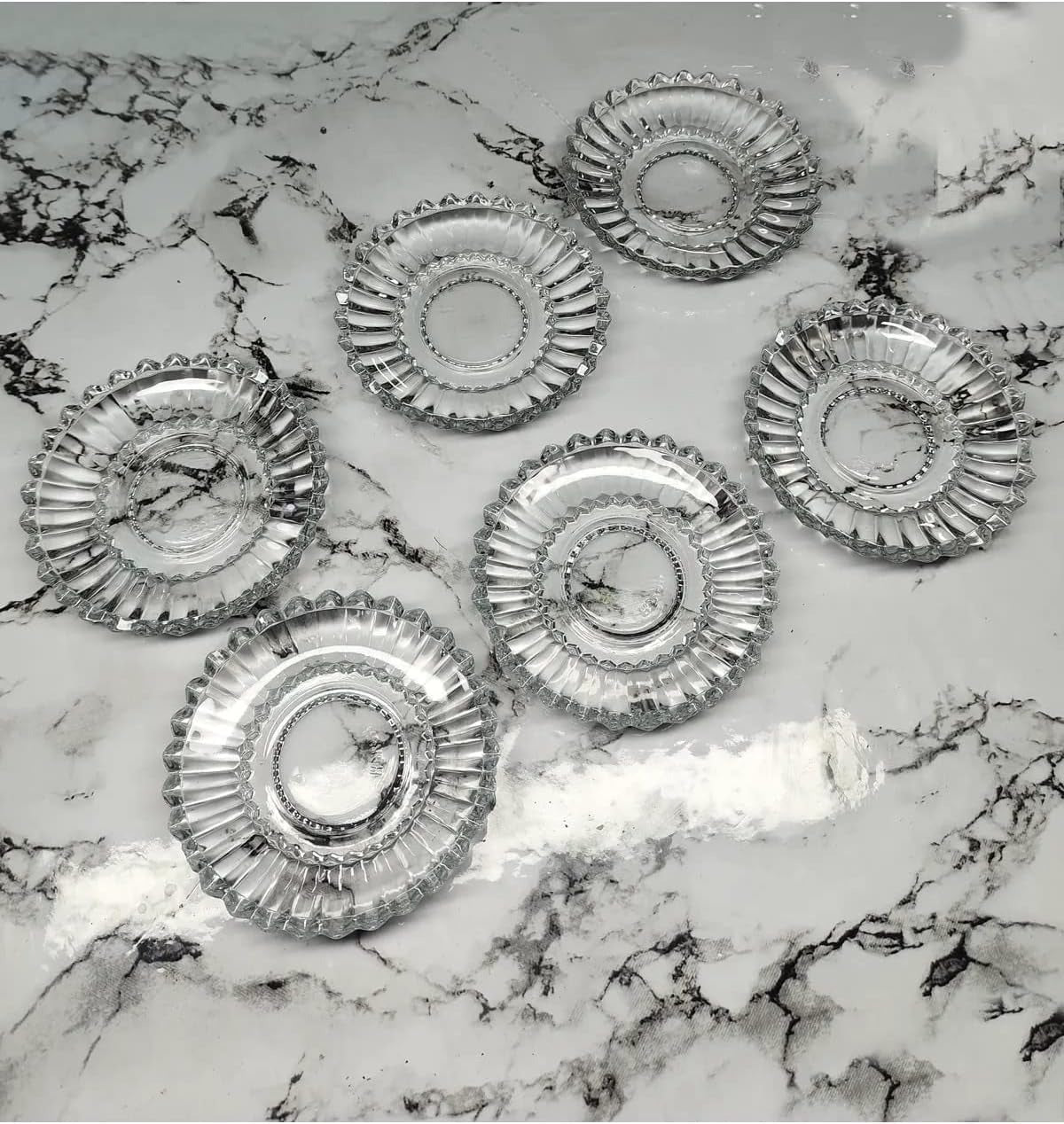 Set 6 Farfurii din Sticla pentru Desert , 16/20 cm