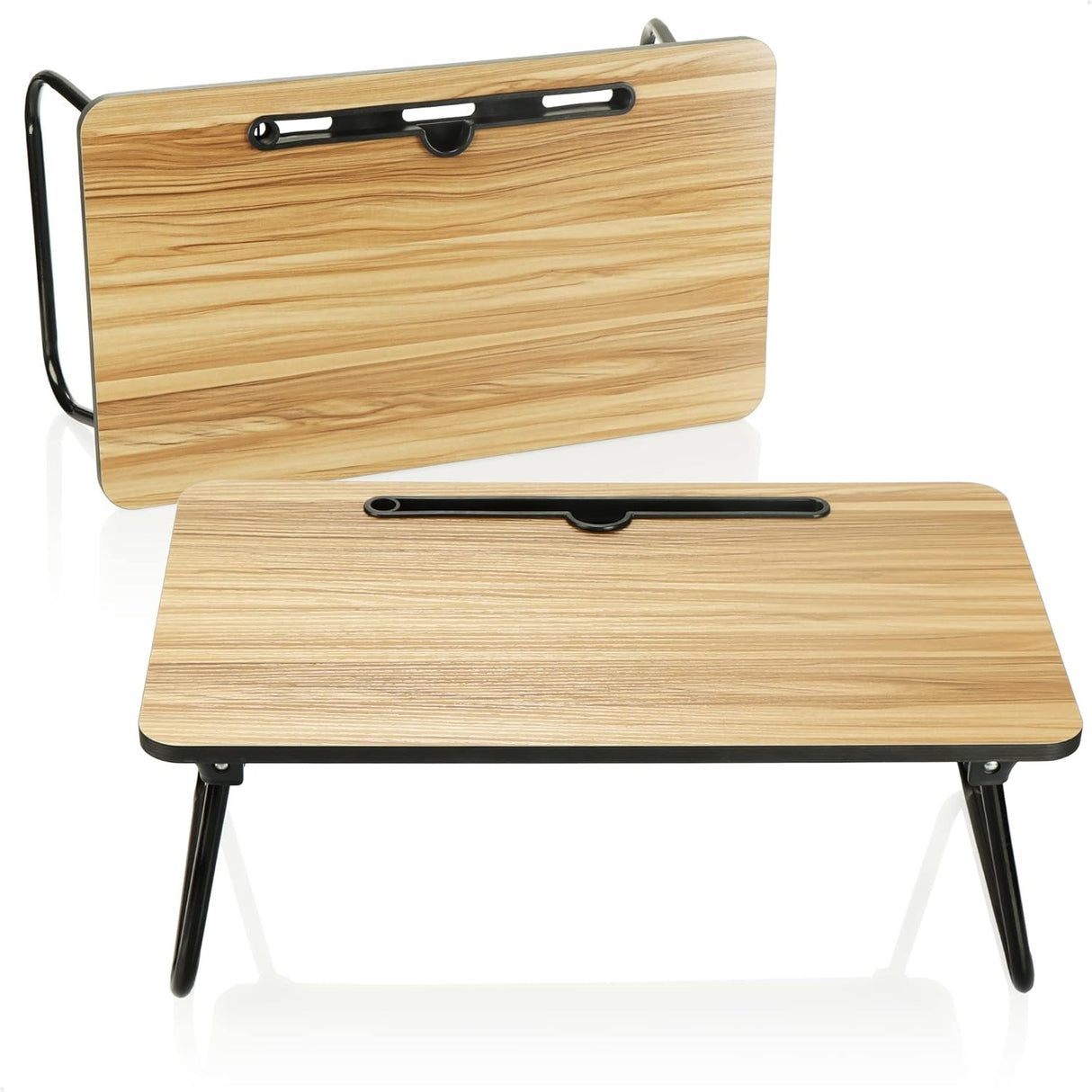 Masa pliabila cu picioare pentru pat , din mdf,52x30x22