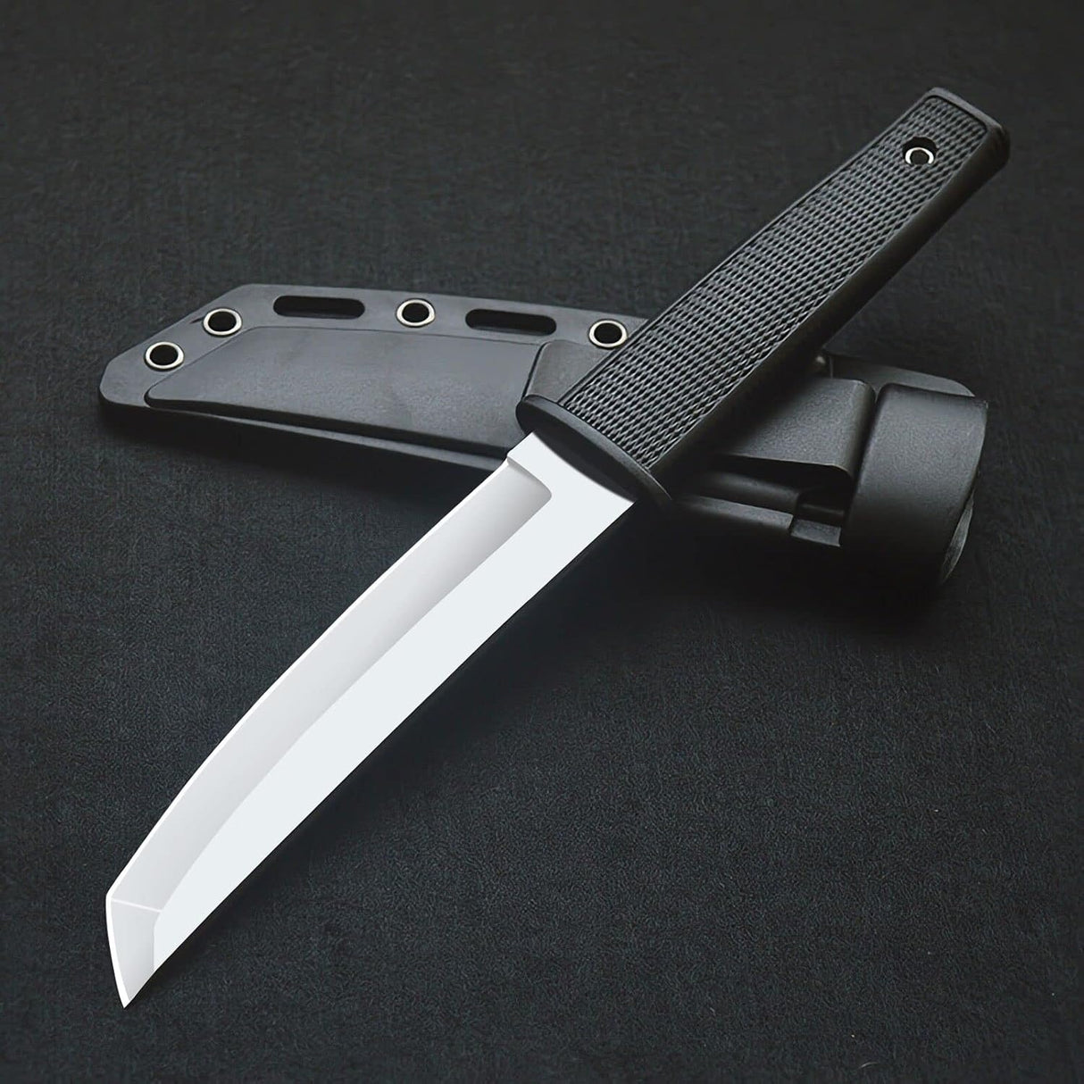 Cutit Vanatoare Japonez, Otel/Plastic cu Husa din Piele