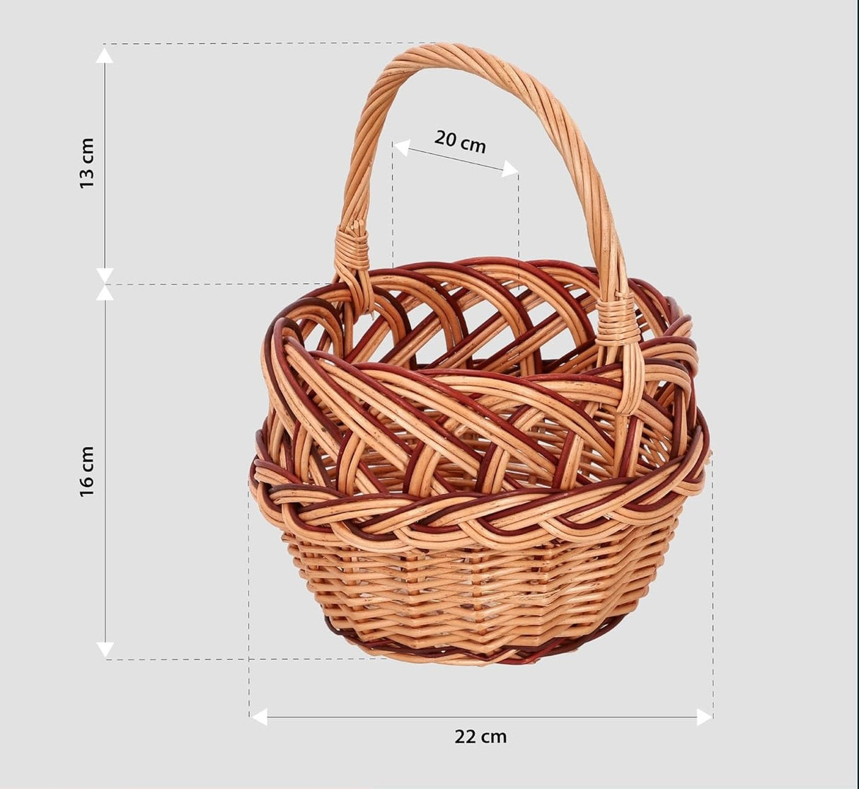 Cosulet din Rachita pentru Fructe, 20x30 cm