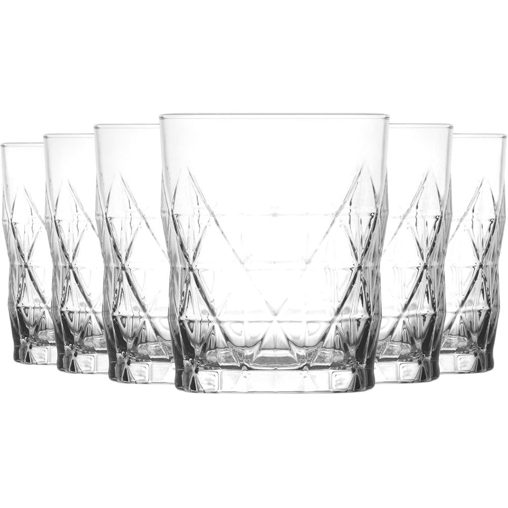 Set 6 pahare bauturi/whisky transparente Keops ,345 ml