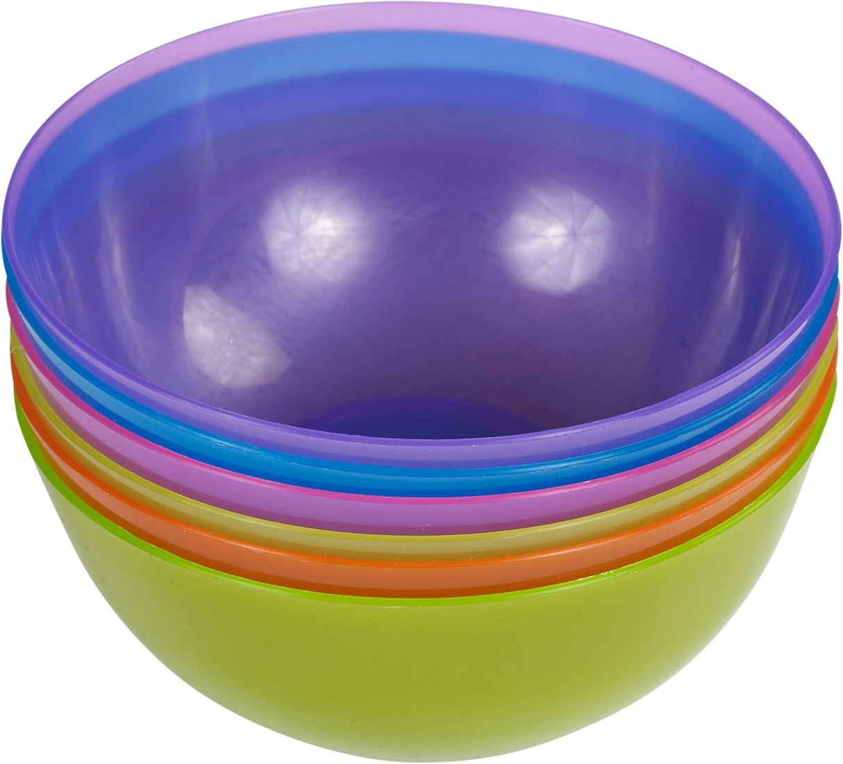 Set 6 boluri din plastic color, 600 ml ,13*6 cm