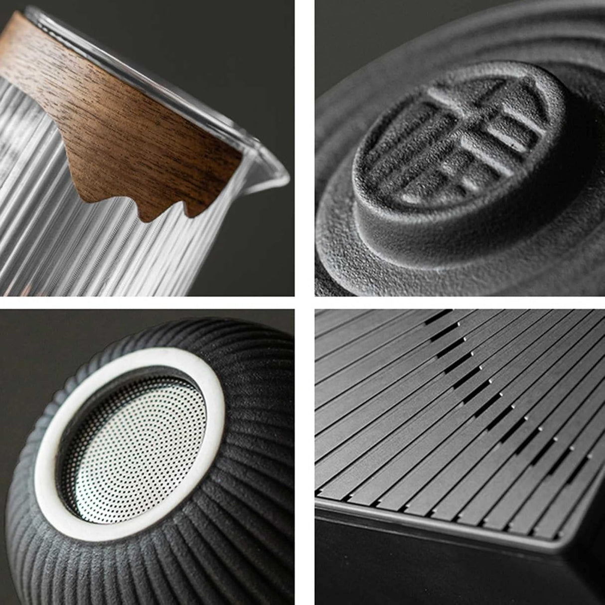 Set de ceai pentru Calatorie , 4 cesti , infuzor si geanta