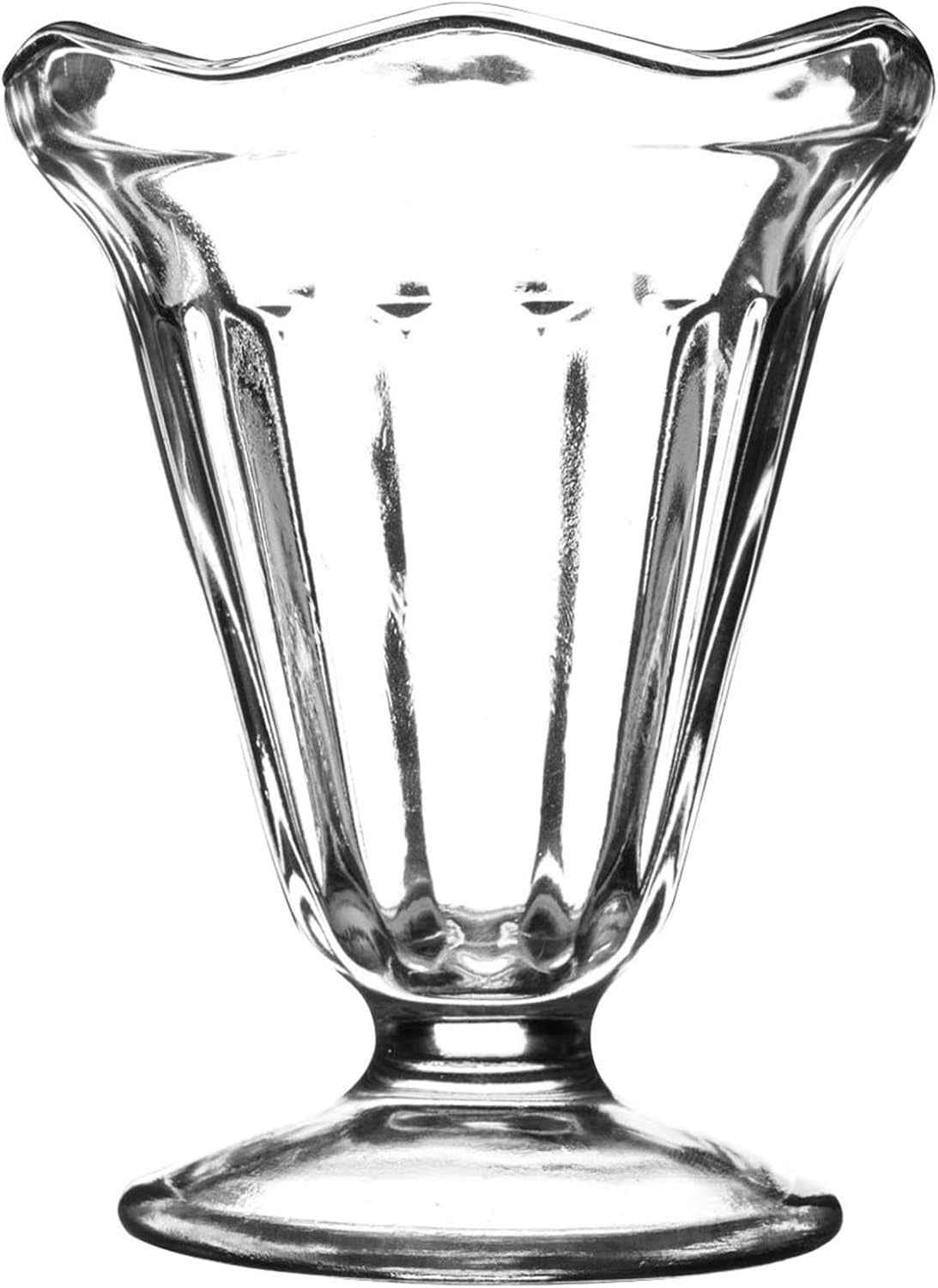 Set 6 cupe cu picior din sticla pentru Inghetata, 235 ml