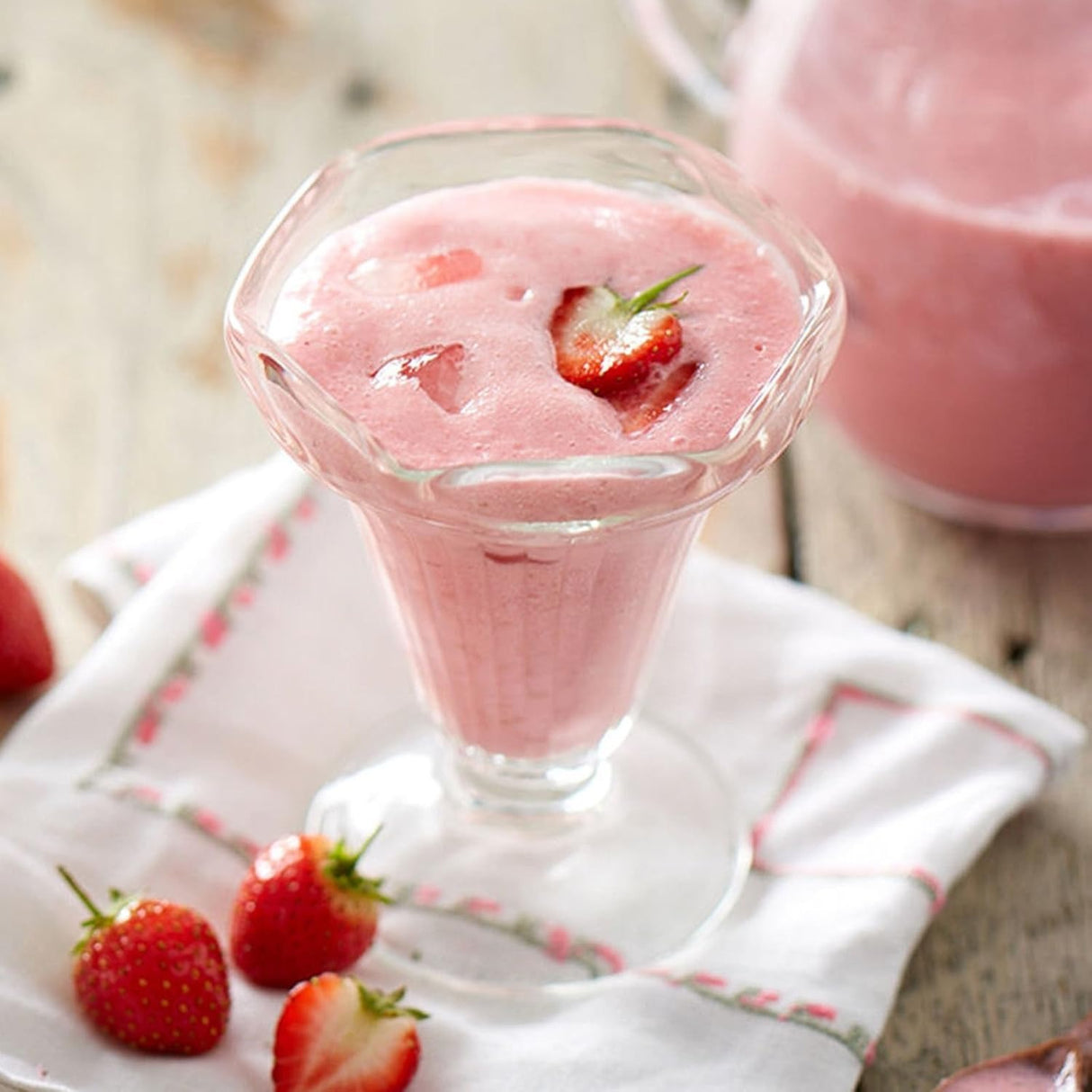 Set 6 cupe cu picior din sticla pentru Inghetata, 235 ml