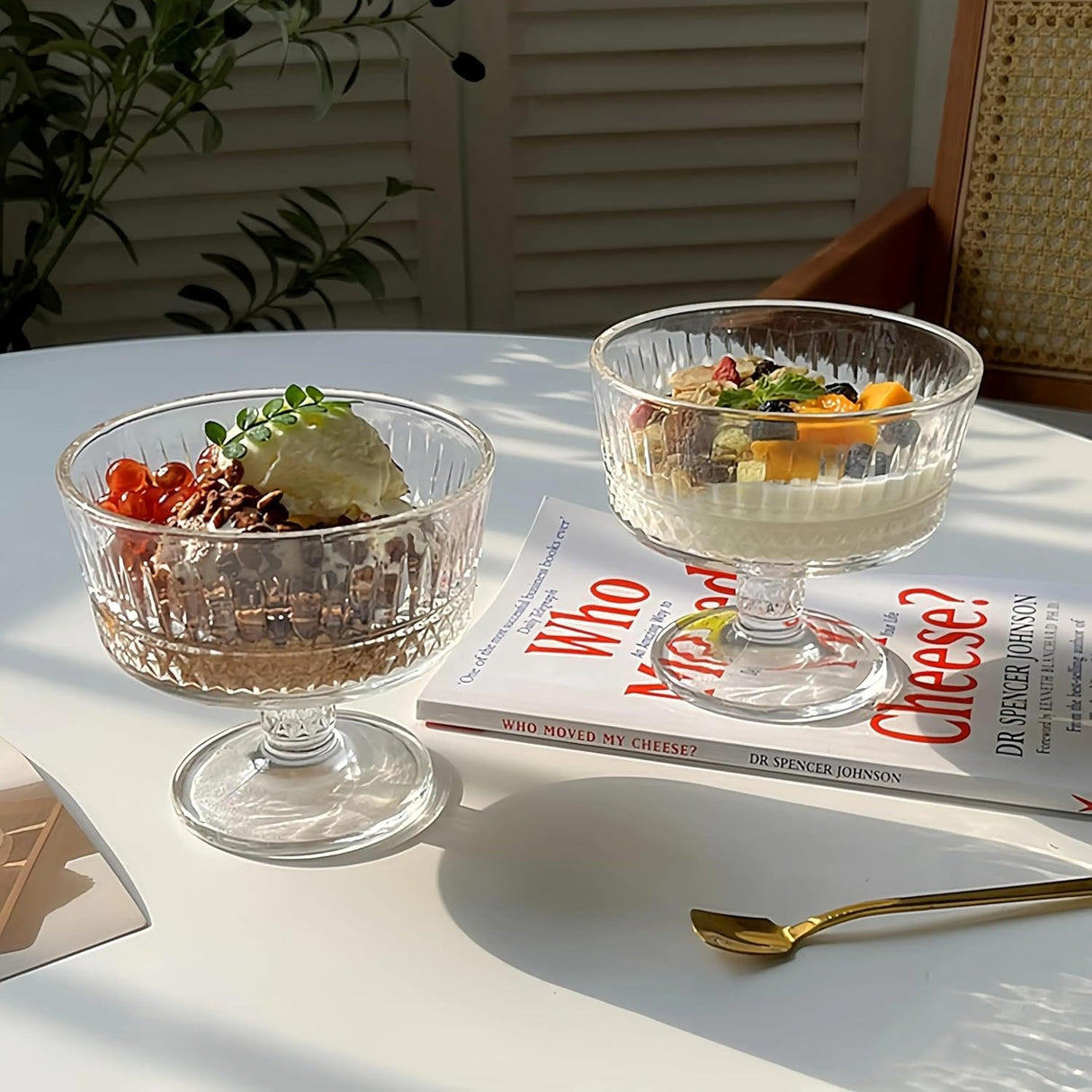 Set de 2 Cupe Inghetata cu picior, 250 ml