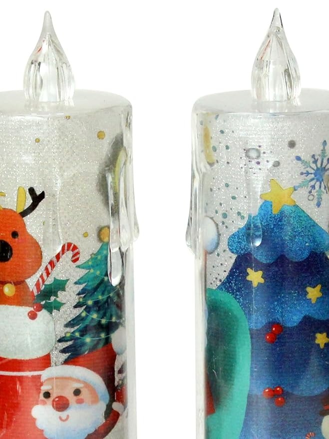 Lumanare cu baterii , Model Craciun , 20 cm