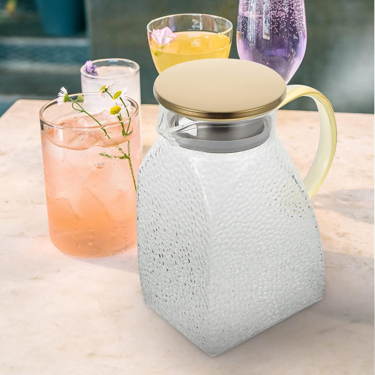 Carafa Sticla , 1800 ml, cu capac metalic