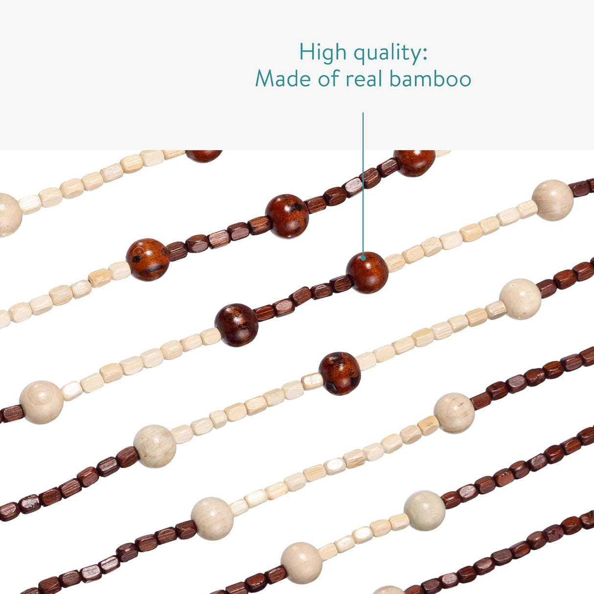 Perdea Usa cu Margele din Lemn , 90x195 cm